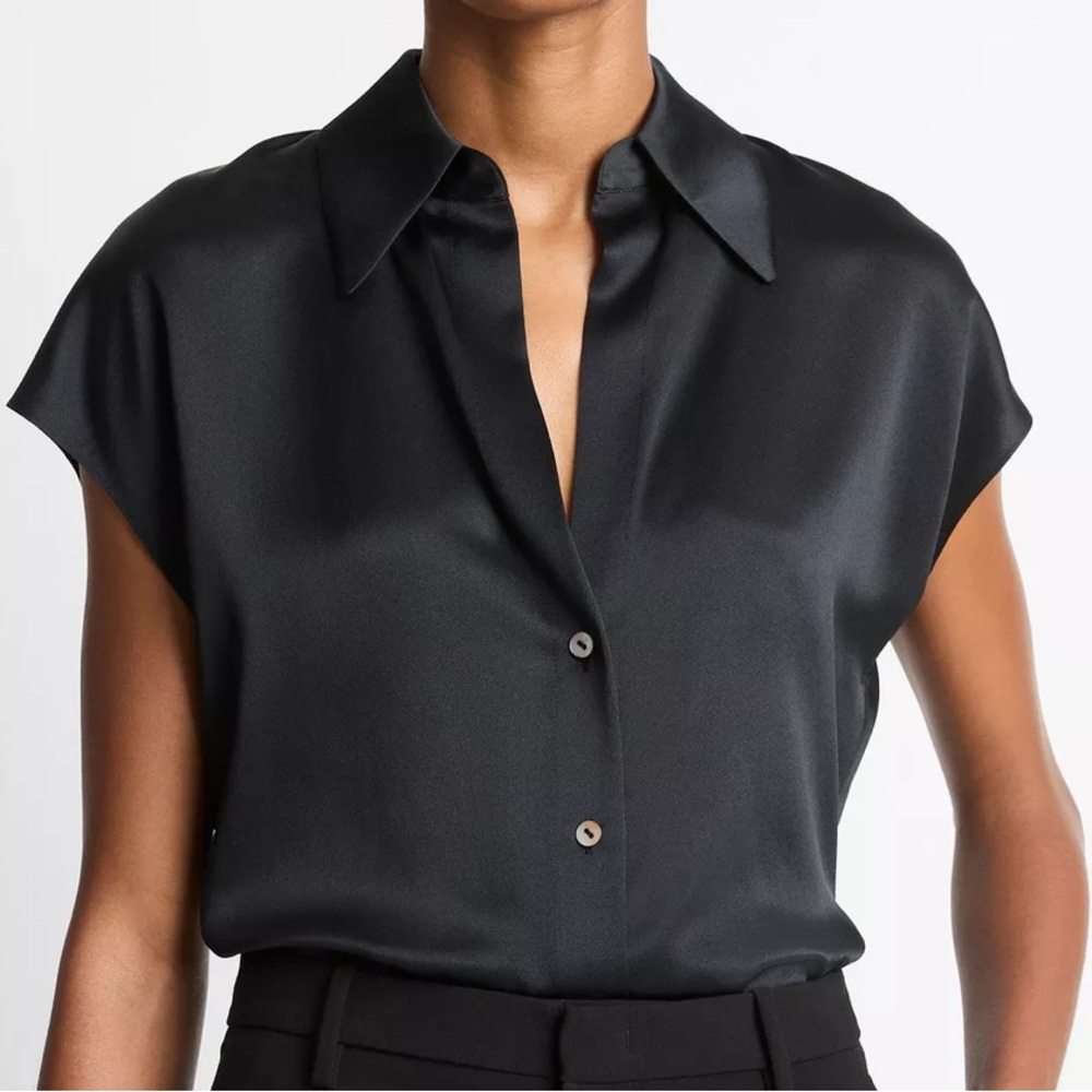 Vince Black Button Down Shirt